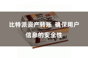 比特派资产转账 确保用户信息的安全性