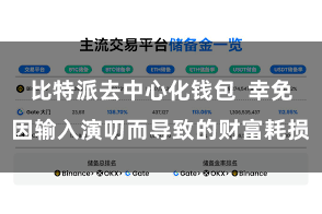 比特派去中心化钱包 幸免因输入演叨而导致的财富耗损